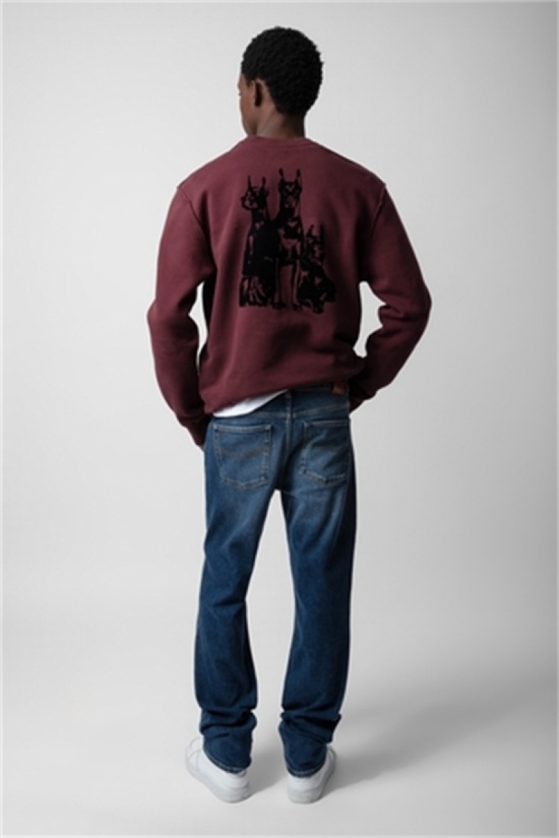 Zadig And Voltaire Simba Sweatshirt Cherry Red | ZV-255747