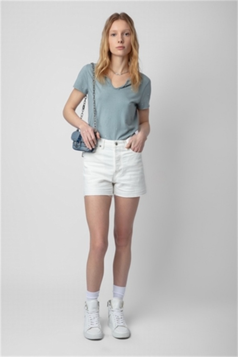 Zadig And Voltaire Sissi Denim Shorts Judo | ZV-256216