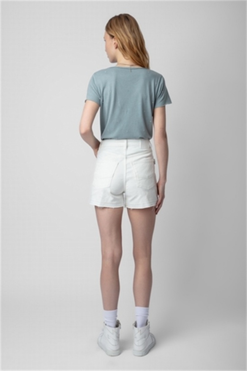 Zadig And Voltaire Sissi Denim Shorts Judo | ZV-256216