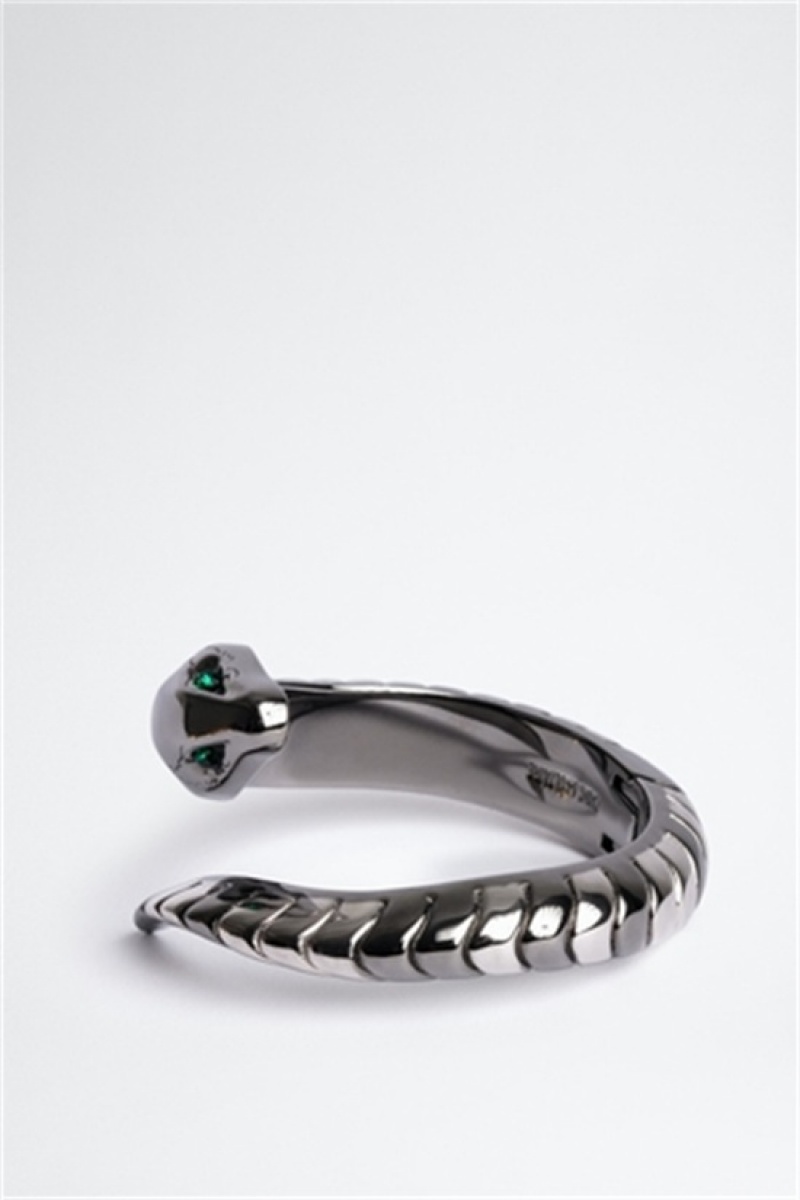 Zadig And Voltaire Snake Bracelet Shiny Silver | ZV-255880