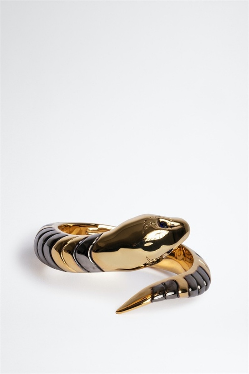 Zadig And Voltaire Snake Bracelet Shiny Gold | ZV-255879