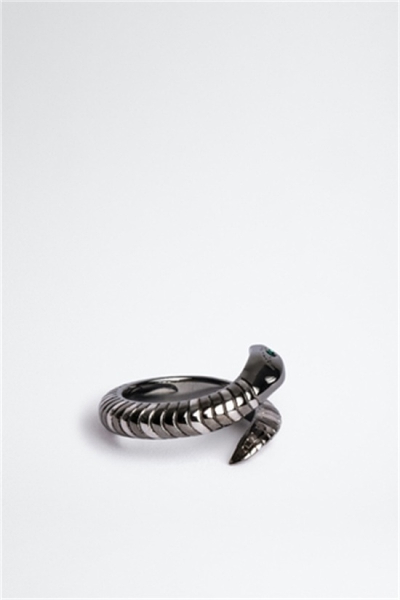 Zadig And Voltaire Snake Ring Shiny Silver | ZV-255886