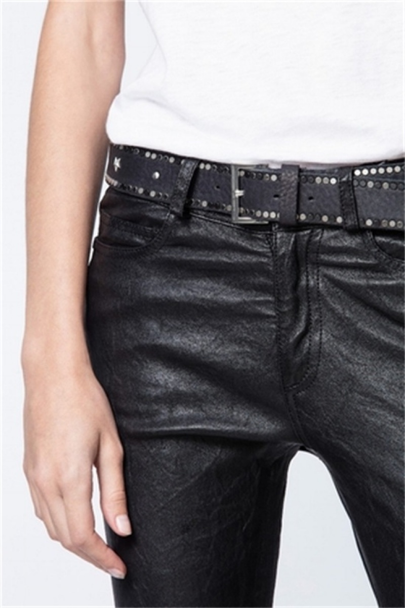 Zadig And Voltaire Starlight Belt Black | ZV-255839