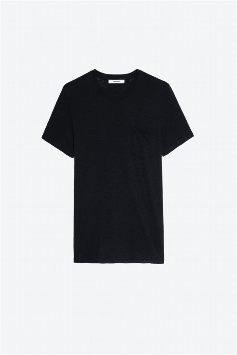 Zadig And Voltaire Stockholm Skull Tee Black | ZV-255716