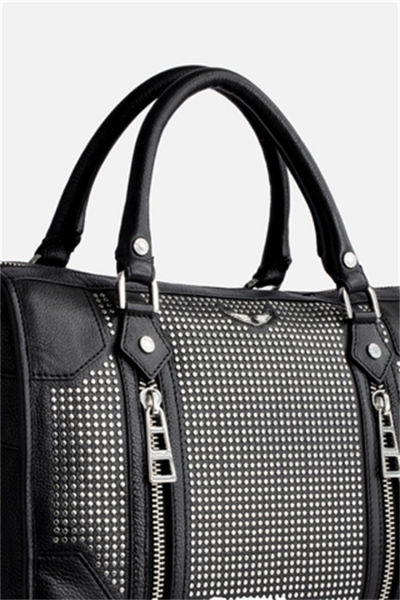 Zadig And Voltaire Sunny Medium #2 Studs Bag Black | ZV-256052