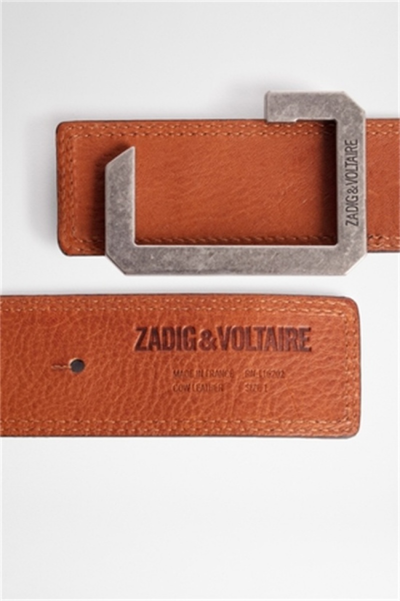 Zadig And Voltaire The Reversible Belt Cognac | ZV-255677