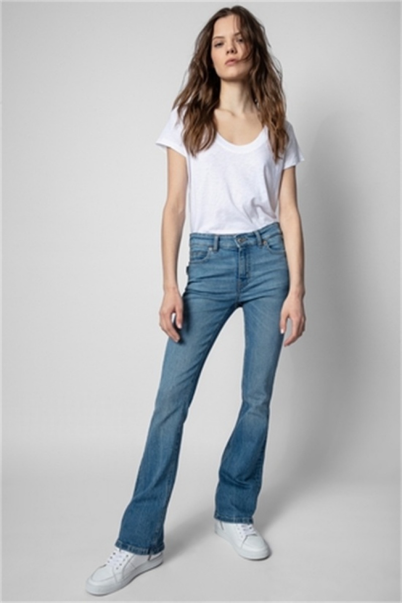 Zadig And Voltaire Tiny Slub T-shirt White | ZV-256273