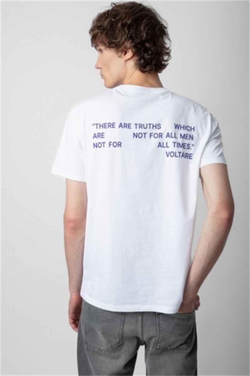 Zadig And Voltaire Tommy Photoprint T-shirt White | ZV-255713