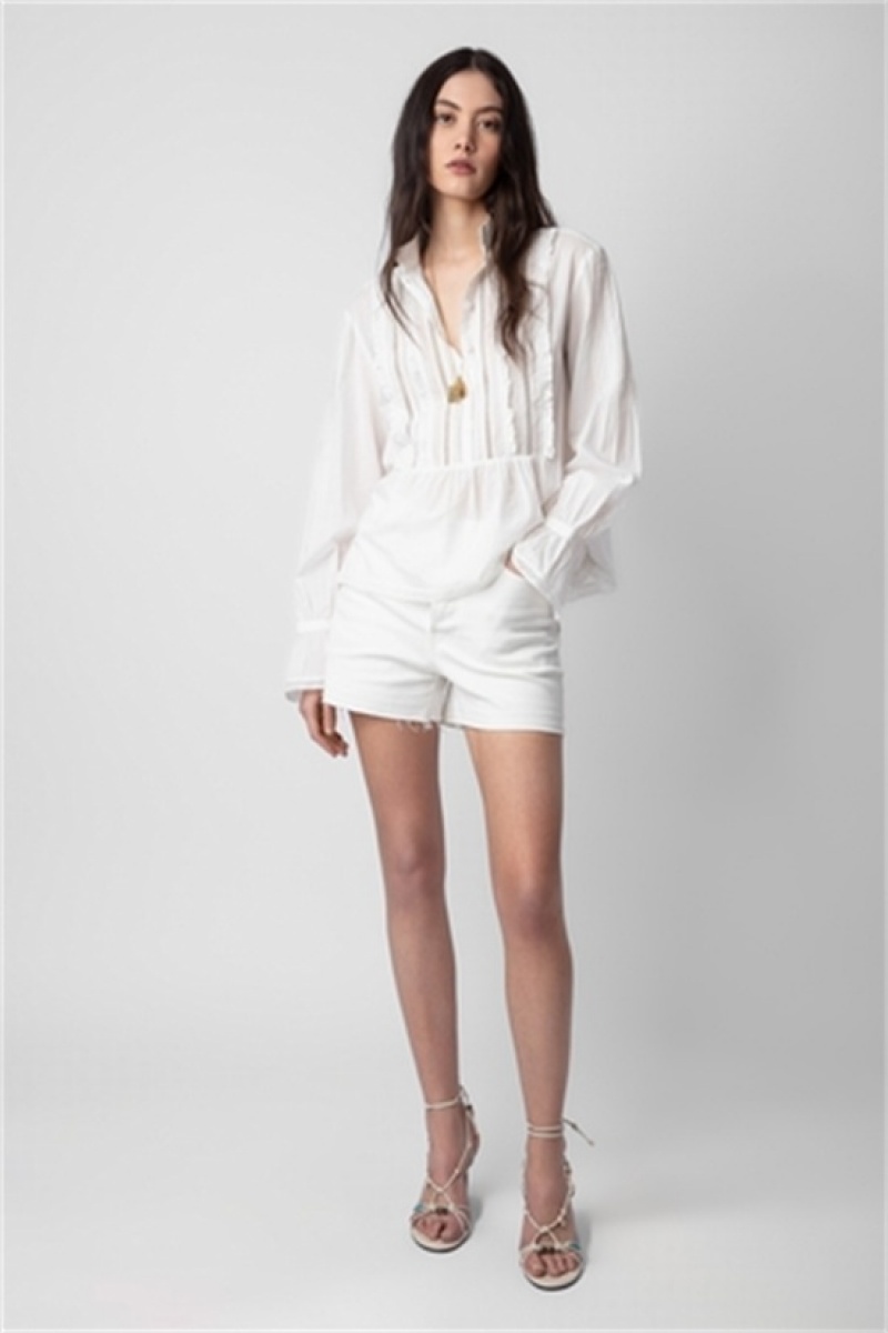 Zadig And Voltaire Tricia Shirt White | ZV-256317