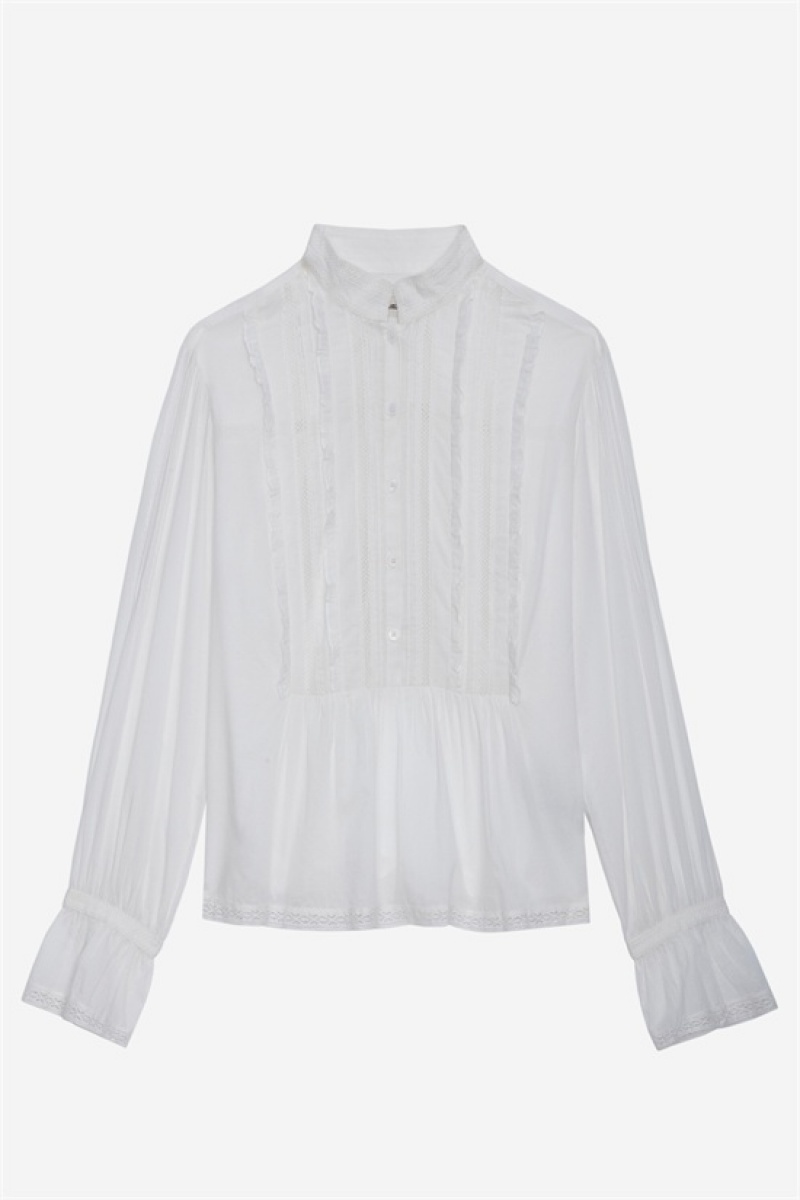 Zadig And Voltaire Tricia Shirt White | ZV-256317