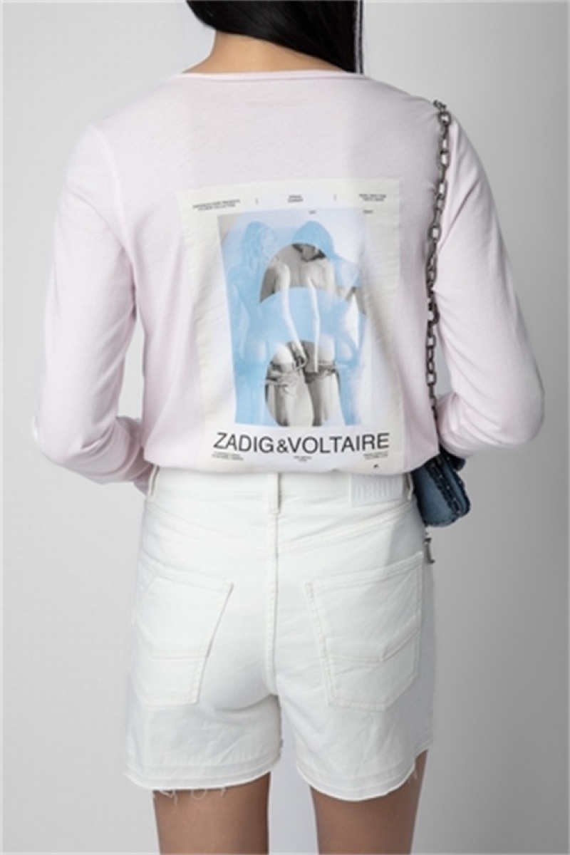 Zadig And Voltaire Tunisien Unlimited Love Tee Parme | ZV-256277