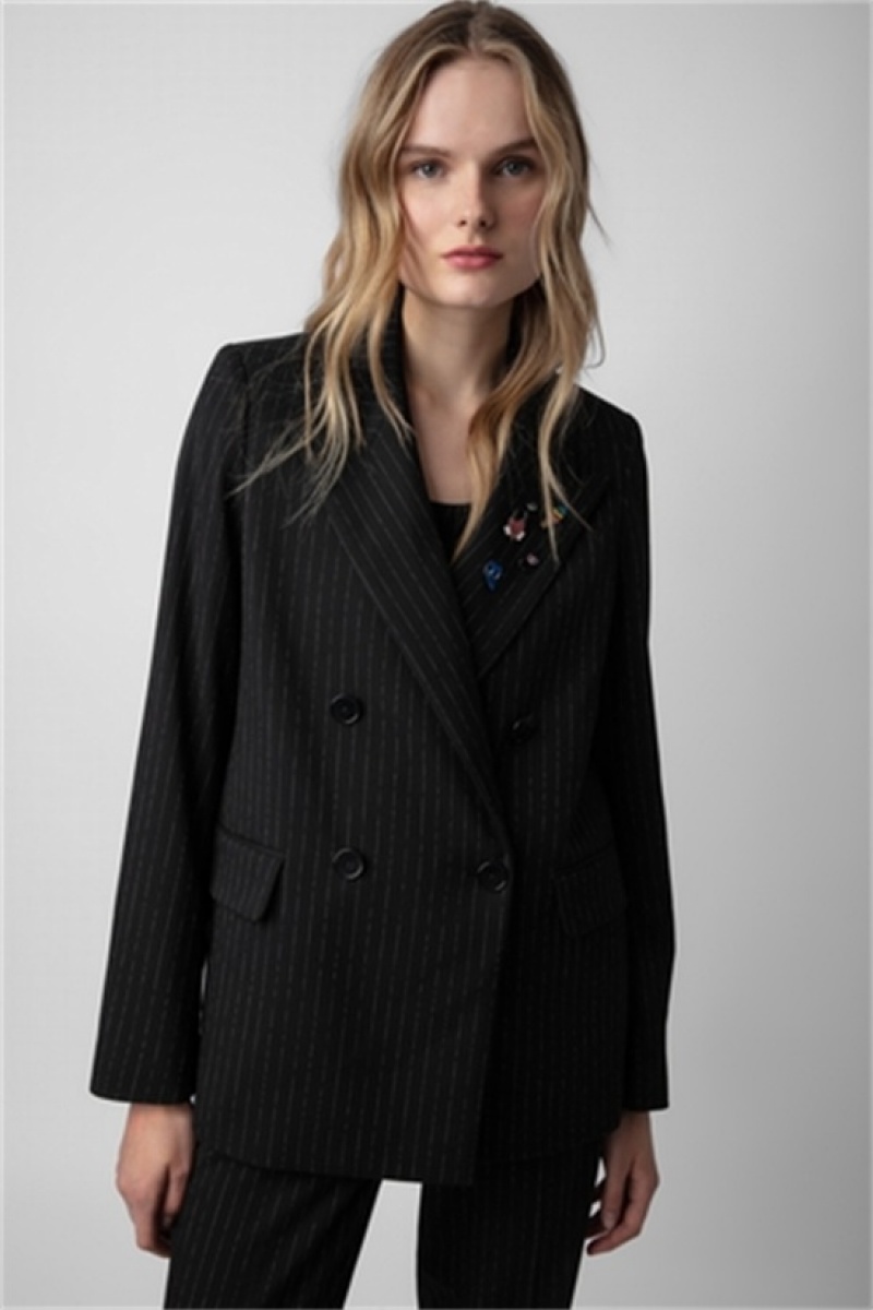 Zadig And Voltaire Valdo Blazer Noir | ZV-256351