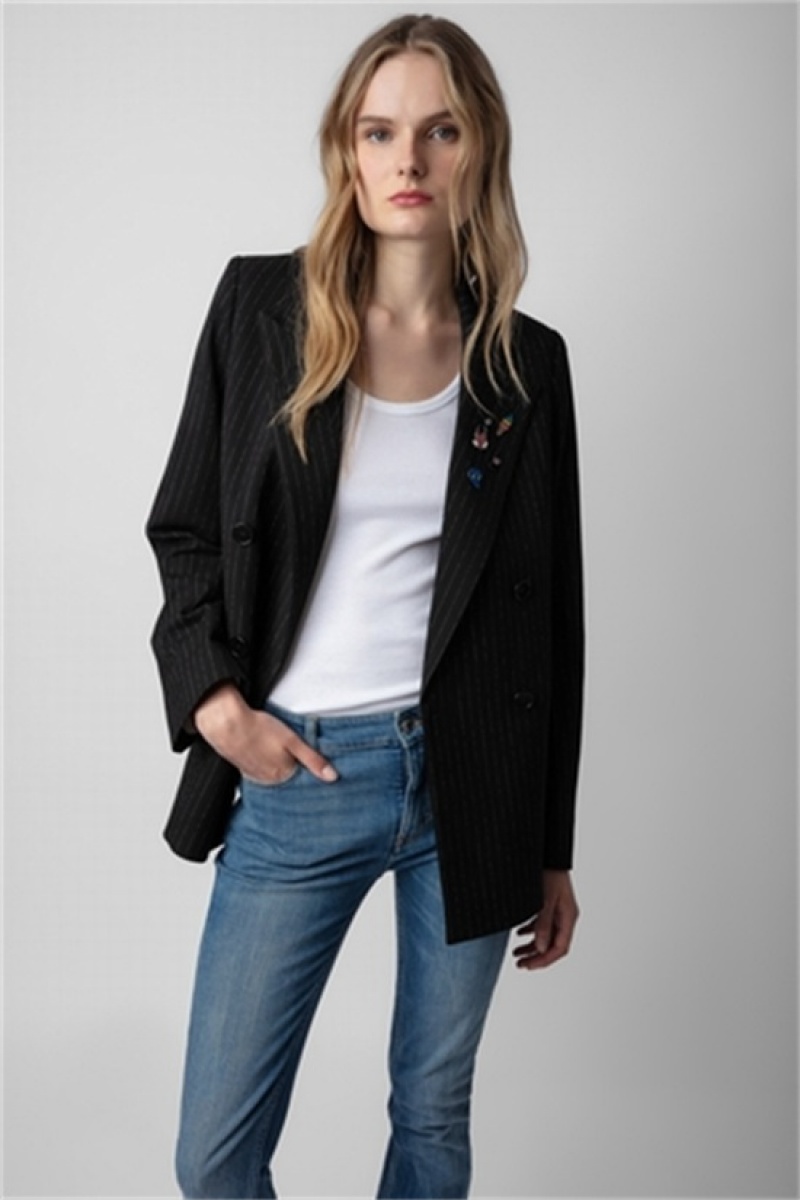 Zadig And Voltaire Valdo Blazer Noir | ZV-256351