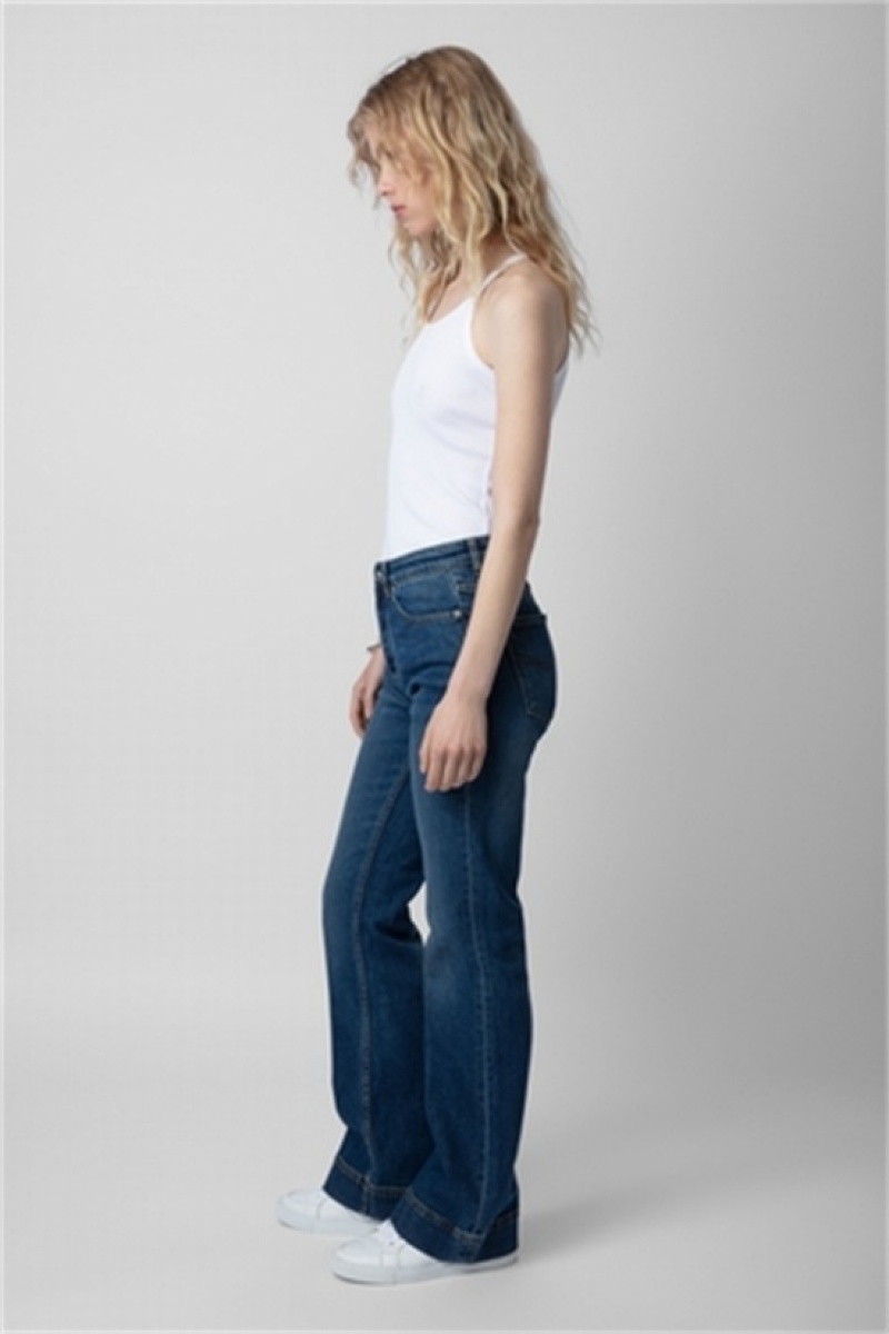 Zadig And Voltaire Vincente Jeans Medium Blue | ZV-256207