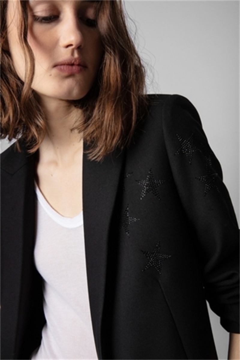 Zadig And Voltaire Viva Stars Blazer Noir | ZV-256358