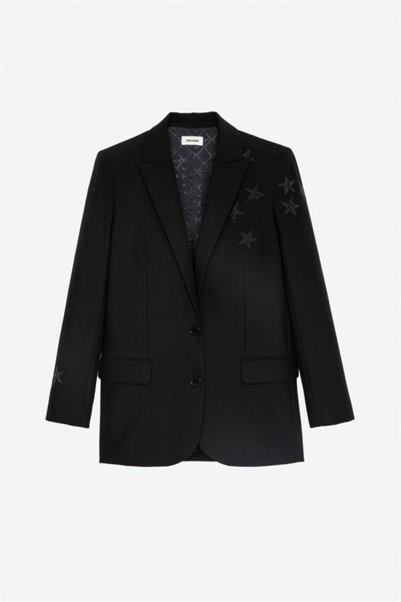 Zadig And Voltaire Viva Stars Blazer Noir | ZV-256358