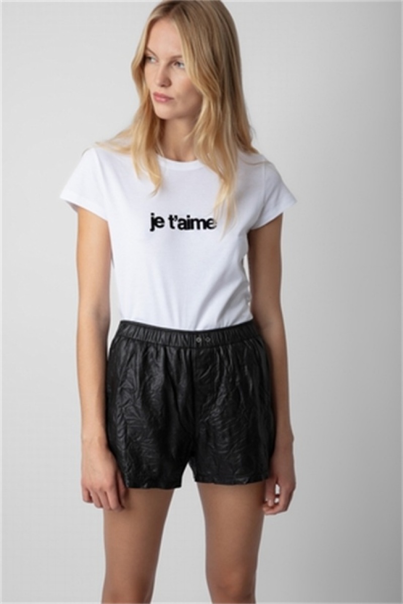 Zadig And Voltaire Woop Je T'aime T-shirt White | ZV-256275