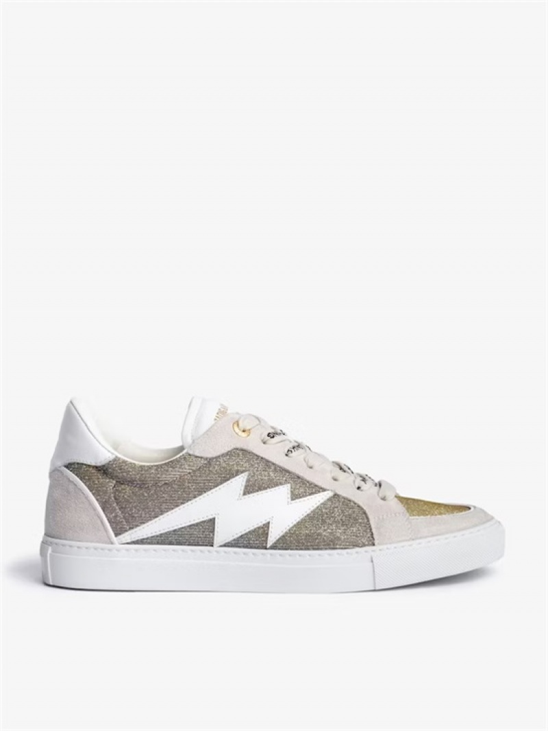 Zadig And Voltaire ZV1747 High Flash Sneakers Silver | ZV-255671