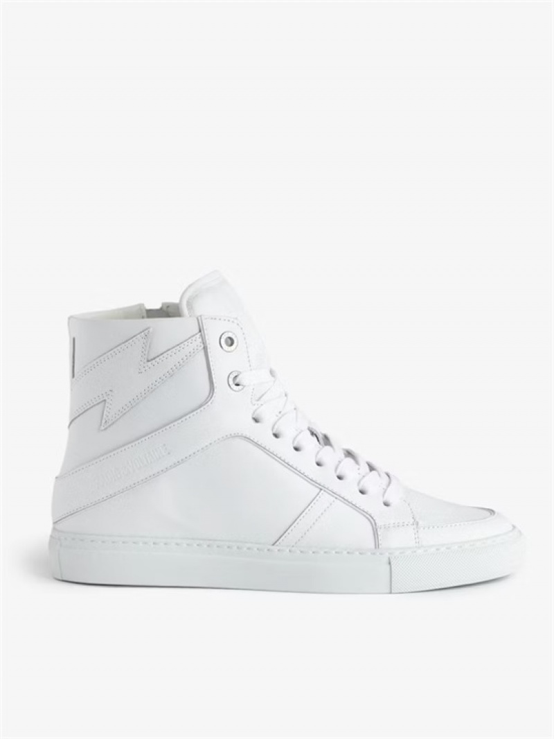 Zadig And Voltaire ZV1747 High Flash Sneakers White | ZV-255668