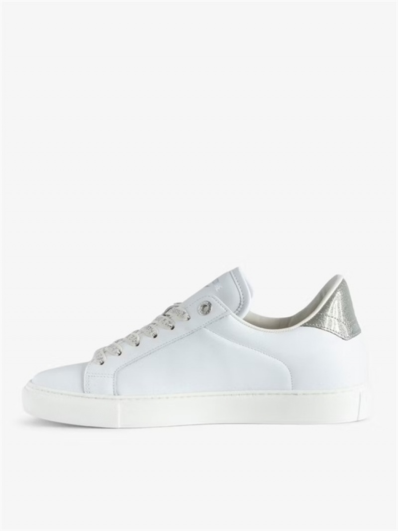 Zadig And Voltaire ZV1747 La Flash Low-Top Sneakers Silver | ZV-255666