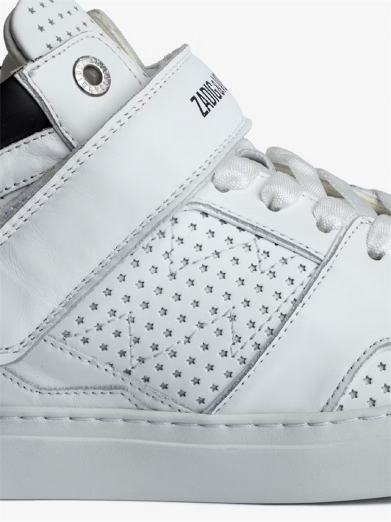 Zadig And Voltaire ZV1747 Mid Flash Smooth Sneakers White | ZV-255669