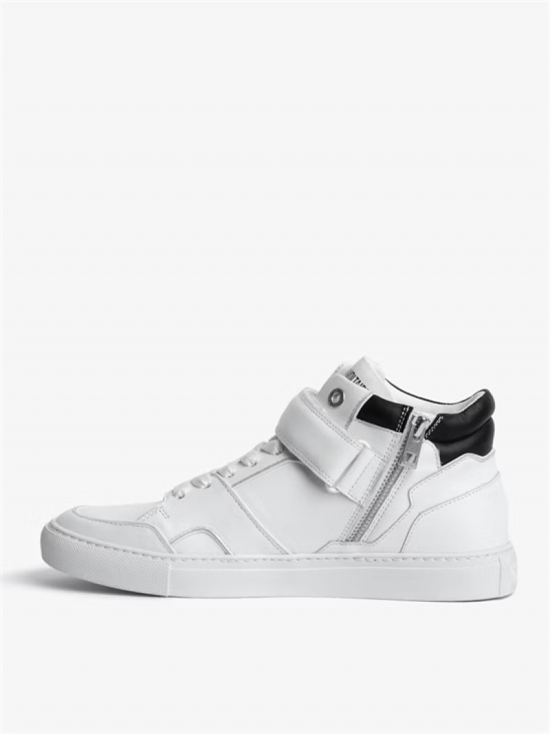 Zadig And Voltaire ZV1747 Mid Flash Sneakers White | ZV-255673