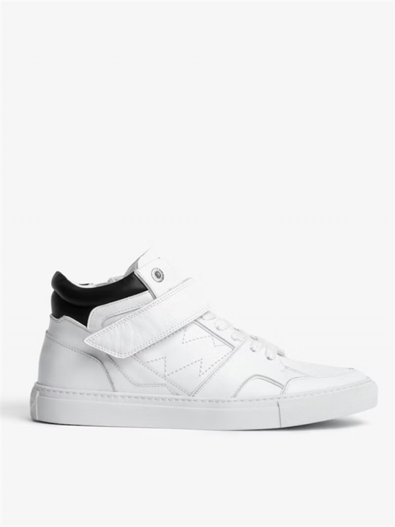 Zadig And Voltaire ZV1747 Mid Flash Sneakers White | ZV-255673